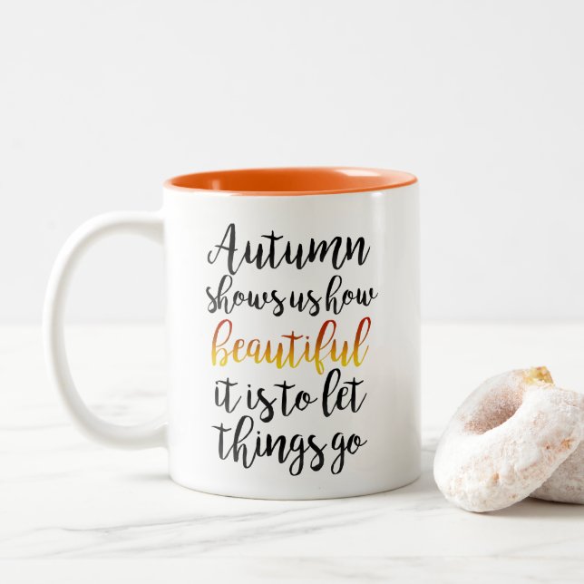 Autumn Shows Us Two-Tone Coffee Mug (With Donut)