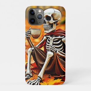 Autumn Skeleton Coffee Break Design iPhone 11 Pro Case