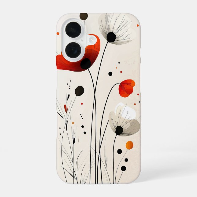 Autumn Sketch iPhone 16 Case (Back)