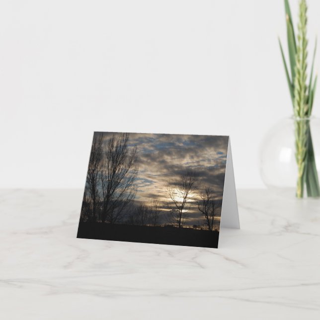 Autumn Skies Holiday Card (Front)