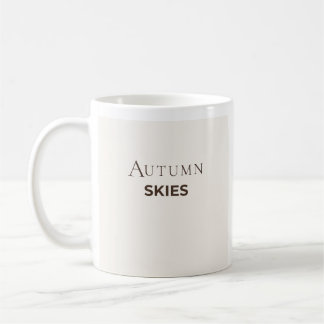Autumn Skies Mug | Minimalist Fall Coffee Mug 