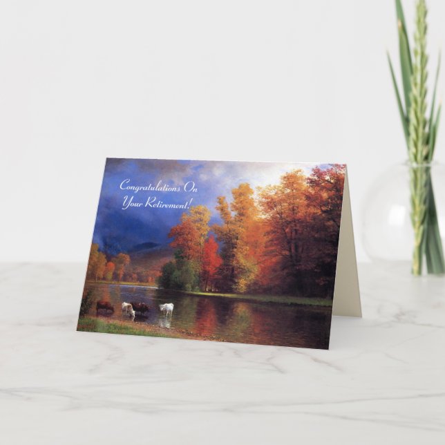 Autumn Skies Retirement Card (Front)