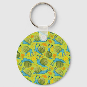 Autumn snails key ring