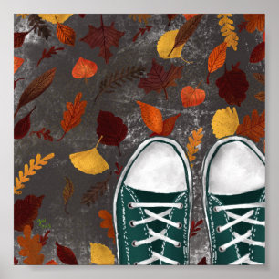 Autumn Sneakers Poster