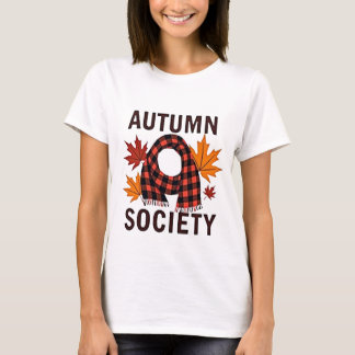 Autumn Society – Personalised Plaid Letter Fill T-Shirt