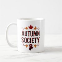 Autumn Society Plaid Lettering Fall Design