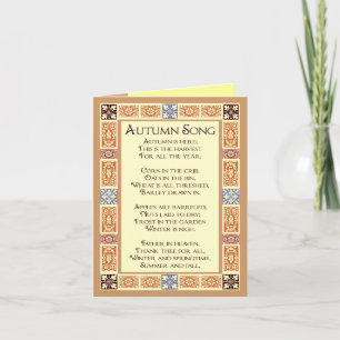 Autumn Song Thanksgiving Greeting Card