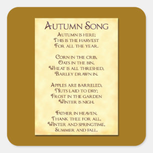 Autumn Song Thanksgiving Harvest Sticker