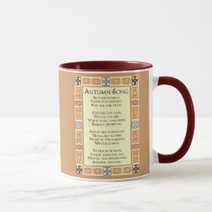 Autumn Song Thanksgiving Poem Mug