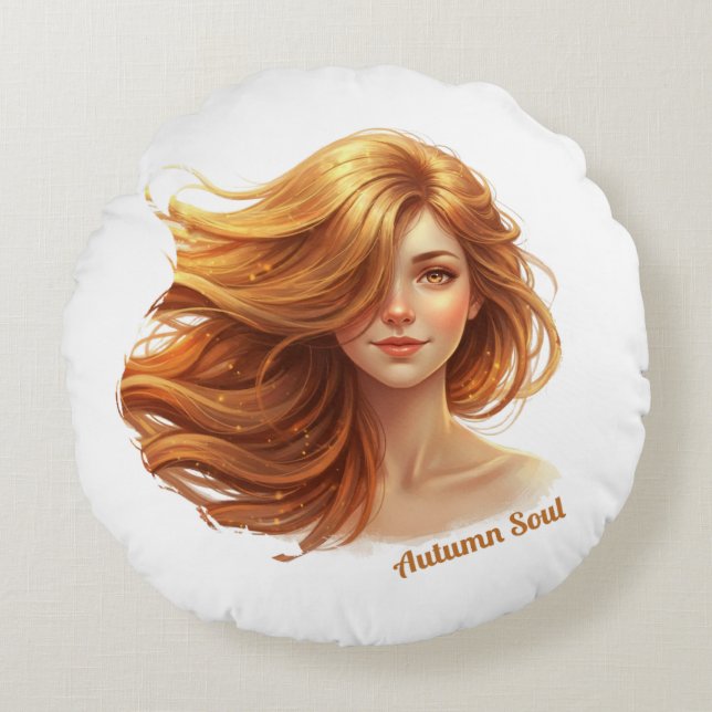 Autumn Soul | Timeless Beauty Seasonal Collection Round Cushion (Front)