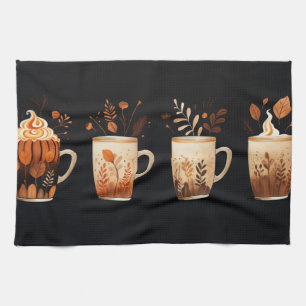 Autumn Spice Latte Kitchen Towels