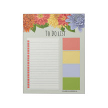 Autumn Spice To Do List Note Pad - Chrysanthemums