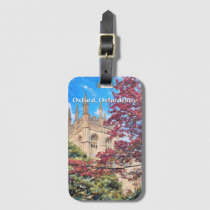 Autumn Spires – Oxford Cathedral in Fall Luggage Tag