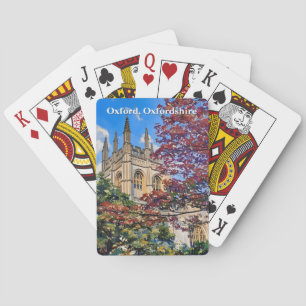 Autumn Spires – Oxford Cathedral in Fall Playing Cards