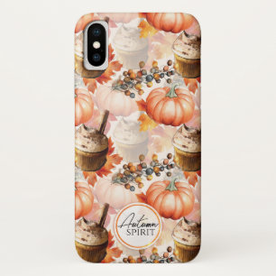 Autumn Spirit Cosy Watercolor Pattern iPhone X Case