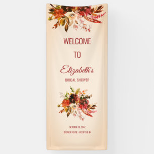Autumn Splendour Blushed Ivory Bridal Shower Banner