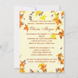 Autumn Splendour Bridal Shower Invitation
