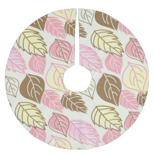 Autumn Splendour: Leaf Seamless Pattern Brushed Polyester Tree Skirt