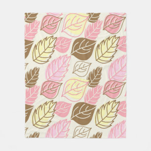 Autumn Splendour: Leaf Seamless Pattern Fleece Blanket
