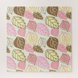 Autumn Splendour: Leaf Seamless Pattern Jigsaw Puzzle