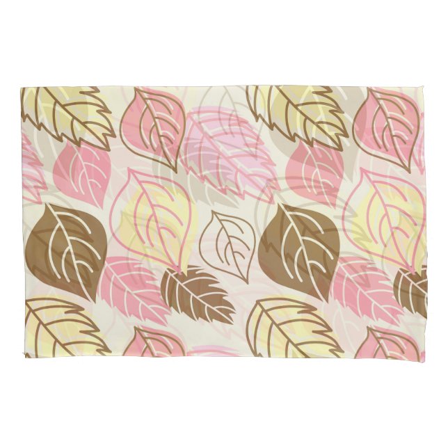 Autumn Splendour: Leaf Seamless Pattern Pillowcase (Front)
