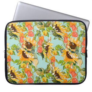 Autumn Splendour: Seamless Nature Pattern Laptop Sleeve