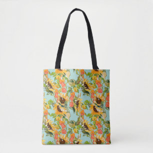 Autumn Splendour: Seamless Nature Pattern Tote Bag