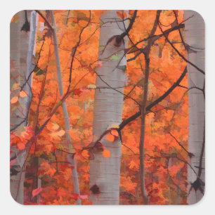 Autumn Splendour Square Sticker