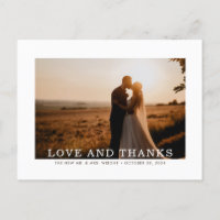 Autumn Sprig Love and Thanks Wedding Thank You