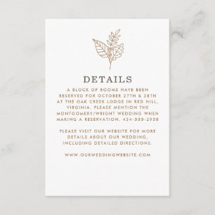 Autumn Sprig Wedding Details Enclosure Card