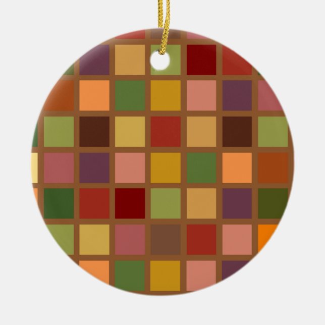 Autumn Squared Ceramic Ornament (Front)