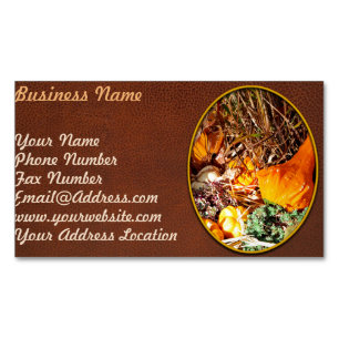 Autumn - Squash - Feeling squashed Magnetic Business Card