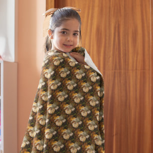 Autumn Squash Still Life Photo Pattern Fleece Blanket