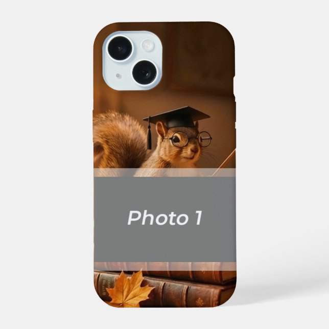 Autumn Squirrel Back to School Teacher iPhone Case (Back)