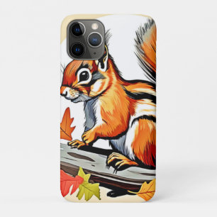 Autumn Squirrel Charm Design iPhone 11 Pro Case