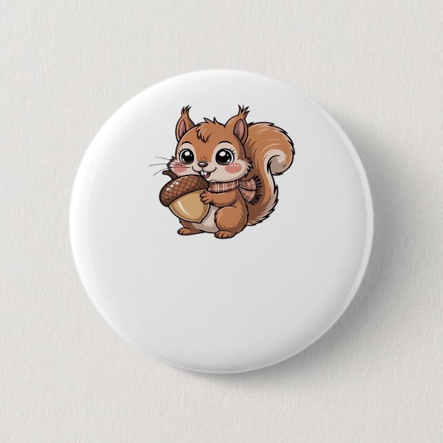 autumn squirrel Classic T-Shirt 6 Cm Round Badge (Front)