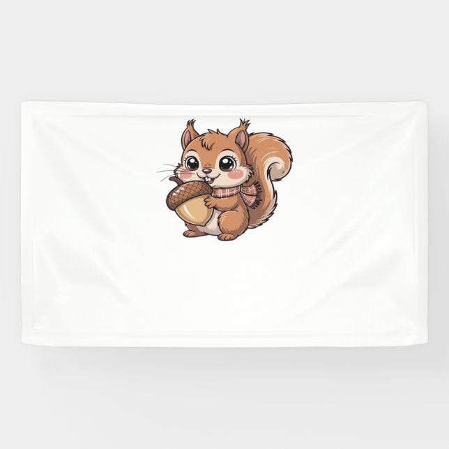 autumn squirrel Classic T-Shirt Banner (Horizontal)