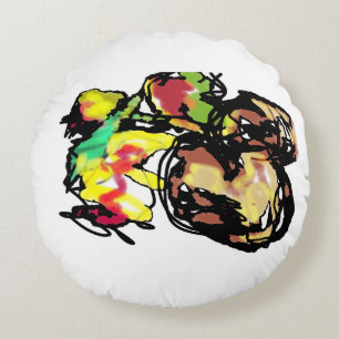 Autumn squirrel joy round cushion