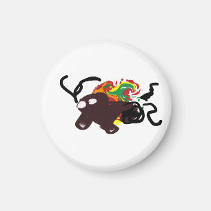 Autumn squirrel kind leaf magnet