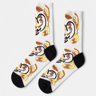 autumn squirrel kind socks