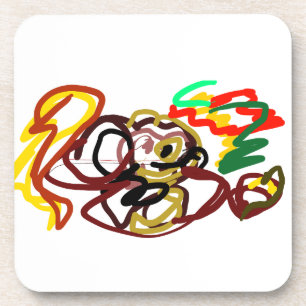 Autumn squirrel love coaster