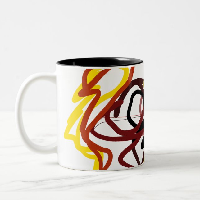 Autumn squirrel love  Two-Tone coffee mug (Left)