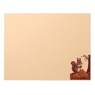 Autumn Squirrel Notepad - Desk Organizer📝