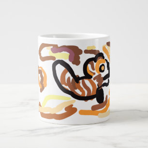 Autumn squirrel play large coffee mug