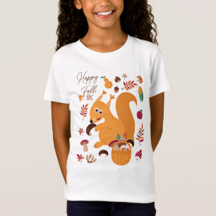 Autumn squirrel with custom text T-Shirt