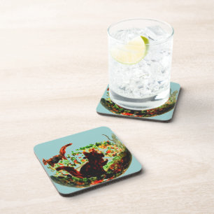 Autumn Squirrels Animal Custom Color Coaster