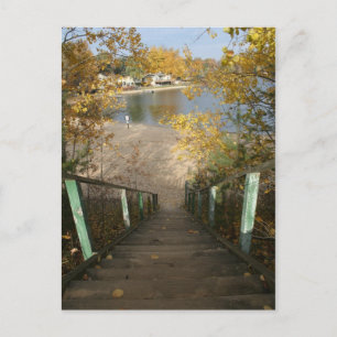 Autumn Staircase Postcard