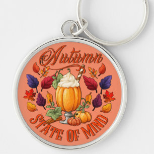 Autumn State Of Mind Orange Key Ring