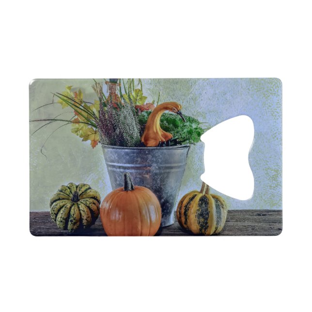 Autumn still life with pumpkins, flowers  (Back Horizontal)