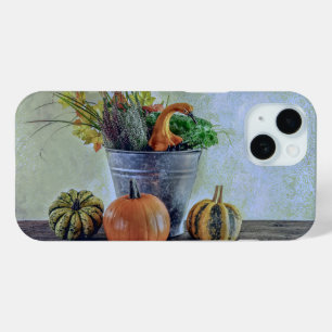 Autumn still life with pumpkins, flowers  iPhone 15 case